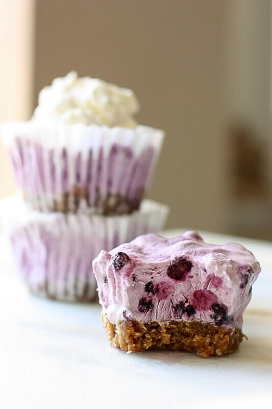 Mini Wild Blueberry Cream Pies