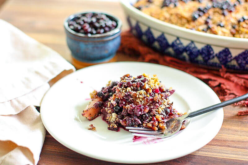 Wild Blueberry Apple Crisp