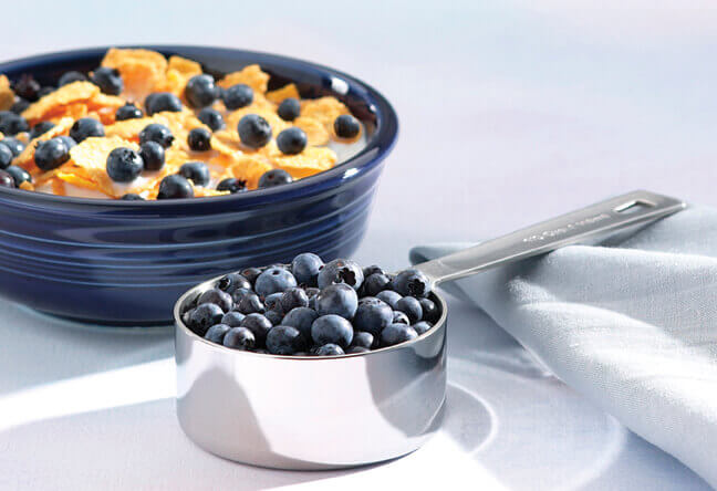 Wild Blueberries over cereal