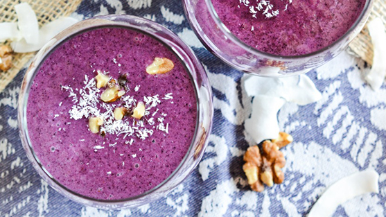 Wild Blueberry & Coconut Energy-Boosting Smoothie