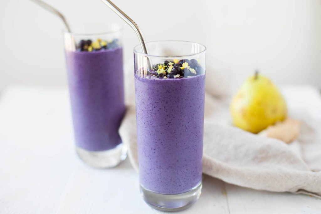 Wild Blueberry Pear Ginger Smoothie-1