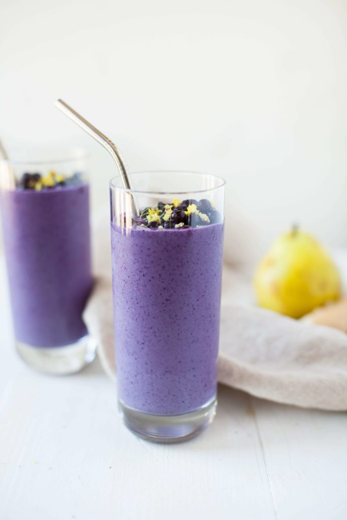 Wild Blueberry Pear Ginger Smoothie-2