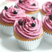 Naturally-Colored Wild Blueberry Buttercream Frosting