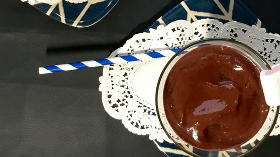 Wild Blueberry Frozen Hot Chocolate Smoothie