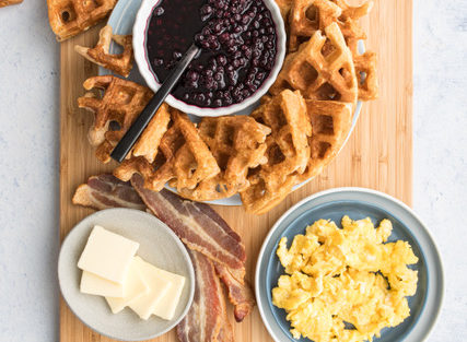 Waffle Bar with Wild Blueberry Syrup